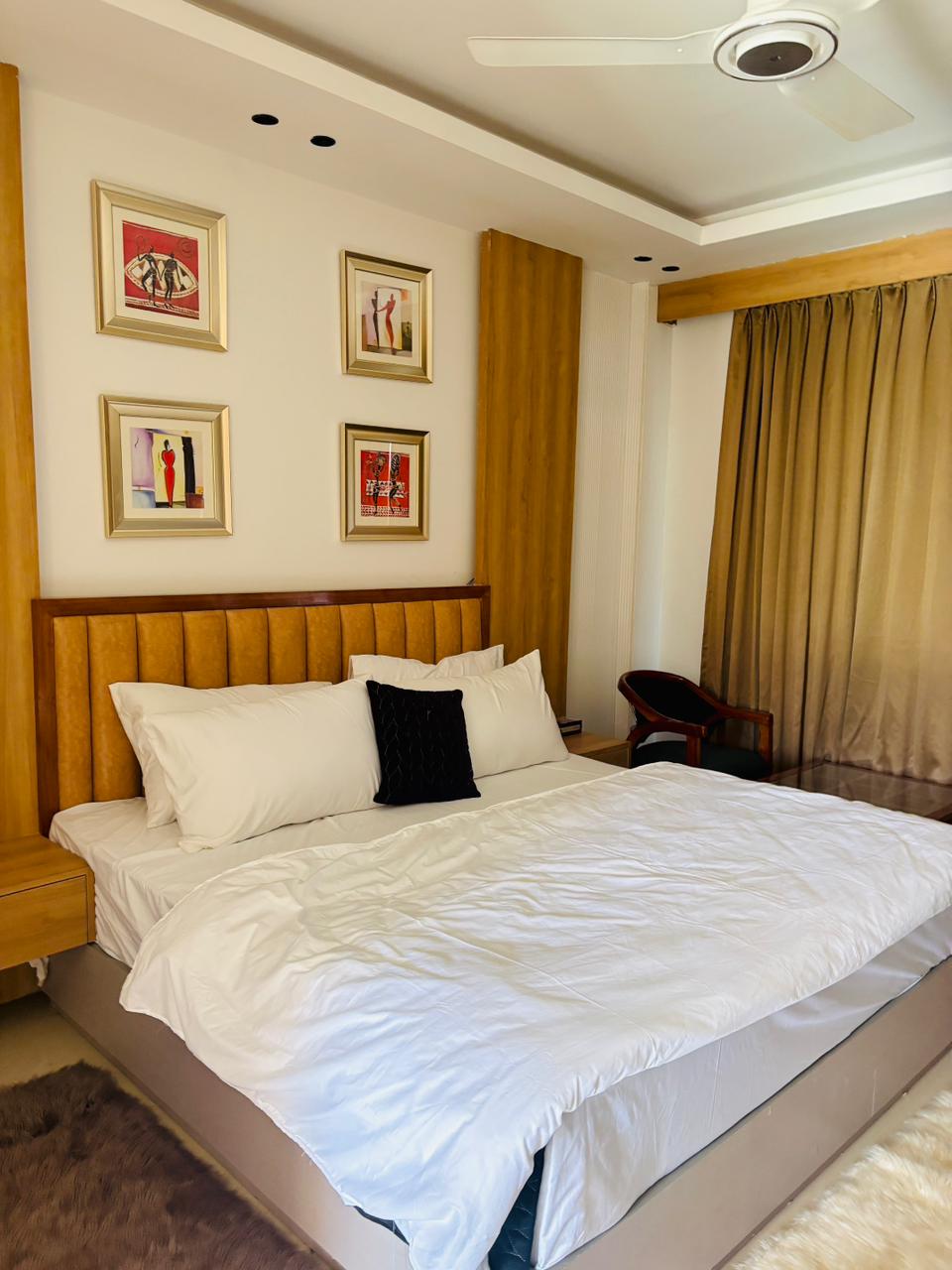 Room with warm curtains